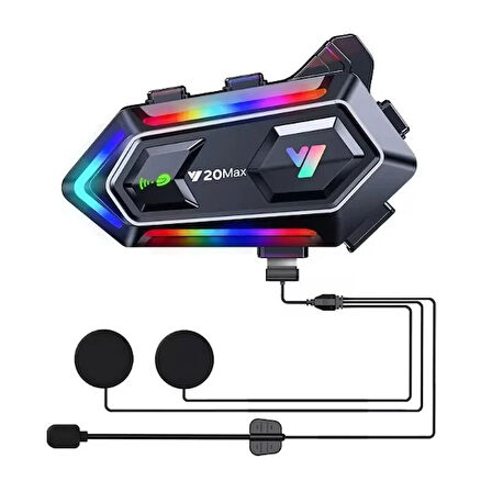 Periboia Y20 Max Kablosuz Motosiklet Kask Intercom