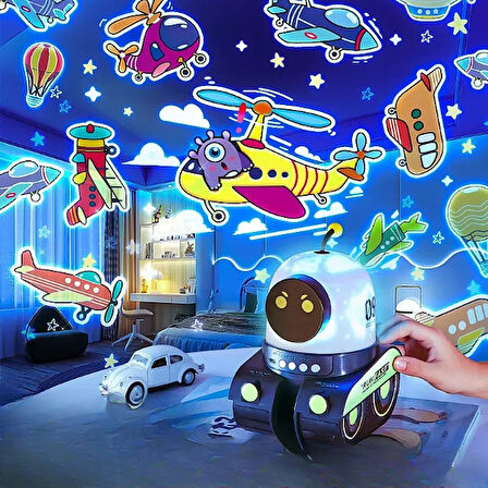 Periboia Robot Tasarımlı Projektör Gece Lambası