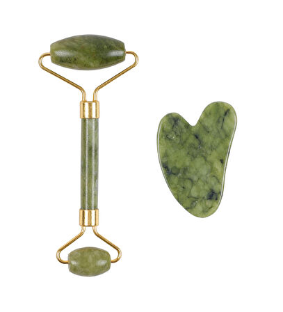 Periboia Jade Roller Gua Sha Taşı Seti