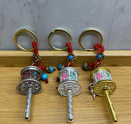 Periboia Metal Feng Shui Şans Çarkı Anahtarlık Model 1