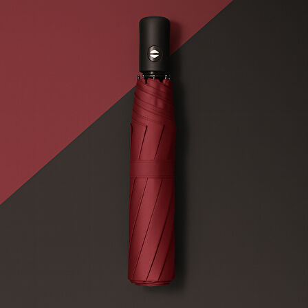 Periboia Bordo Kılıflı Otomatik Kompakt Şemsiye