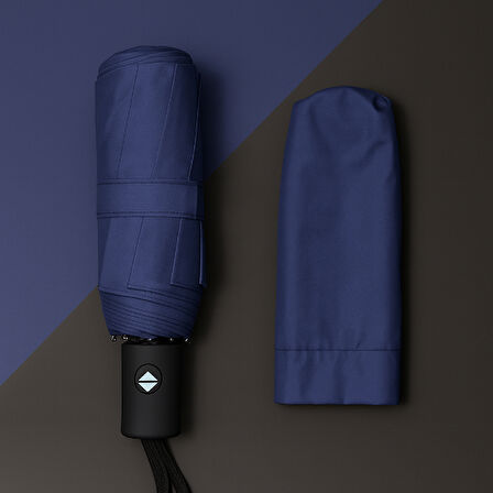 Periboia Mavi Kılıflı Otomatik Kompakt Şemsiye