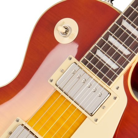 Epiphone Inspired by Gibson Les Paul Standard '50s Figured Elektro Gitar (Washed Cherry Sunburst)