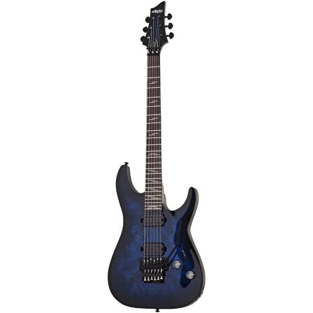 Schecter Omen Elite-6 FR Elektro Gitar (See-thru Blue)