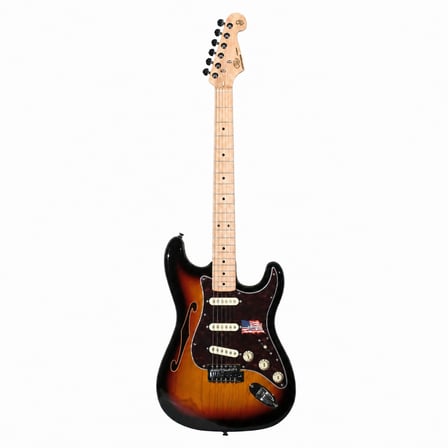 SX SST/ASH/H/3TS Hollow Body Elektro Gitar (3 Tone Sunburst)