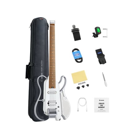 Donner HUSH X LIVE Traveller Elektro Gitar (Beyaz)