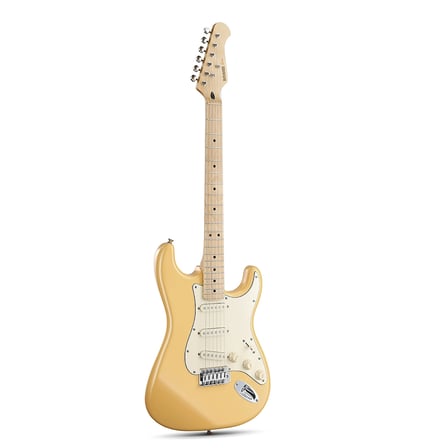 Donner DST Seeker Deluxe Amfili Elektro Gitar Seti (Vintage Yellow)