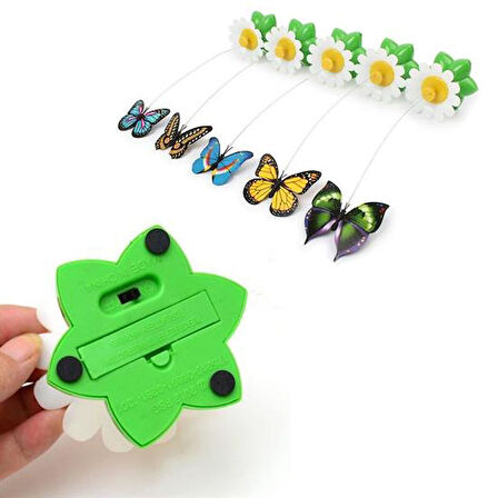 Periboia Pilli Hareketli Dönen Kelebek Kedi Oyuncağı Catch Butterfly