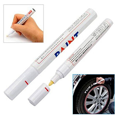 Periboia Lastik Yazı Kalemi - Beyaz