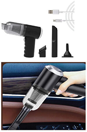 Periboia 120 W Şarjlı El Süpürgesi Çekme – Üfleme Özellikli Ev Araba Klavye Süpürgesi