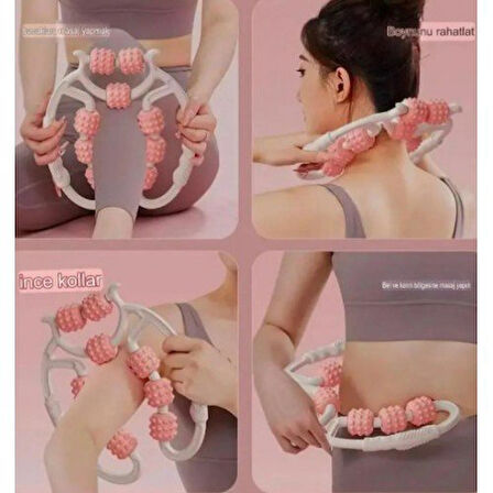 Periboia Selülit Masaj Aleti 9 Tekerlekli Lenf Drenaj Rulosu