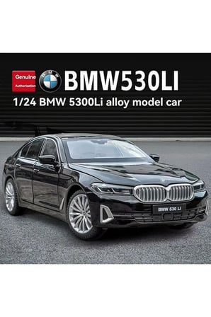 1:24 BMW 530 Diecast Model Araba Sesli Işıklı ORijinal Bmw 530Lİ Diecast Model Araba