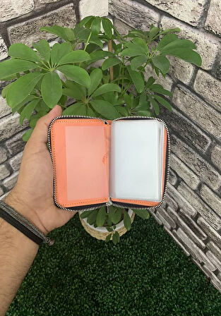 Hakiki Deri Timsah Baskılı Siyah Kartlık (T51)
