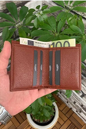 Derije Hakiki Deri Taba Mini Erkek Cüzdanı (T947)