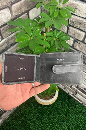 Derije Hakiki Deri Crazy Gri Kartlık (T1470)