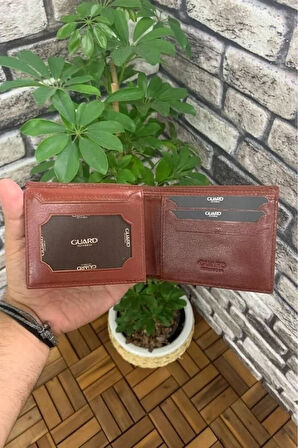 Derije Hakiki Deri Örgü Desenli Taba/Kahve Erkek Cüzdanı (T1067)