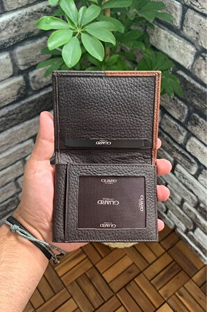 Derije Hakiki Deri Mat Taba/Kahve Erkek Cüzdanı (T1510)