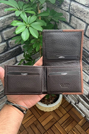 Derije Hakiki Deri Mat Taba/Kahve Erkek Cüzdanı (T1510)