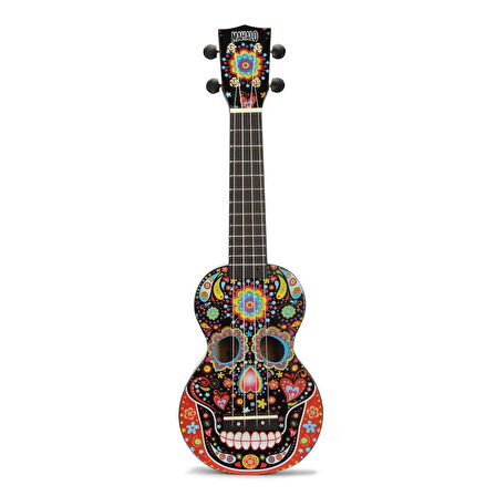 Mahalo Art Series Soprano Ukulele (Black Skull)