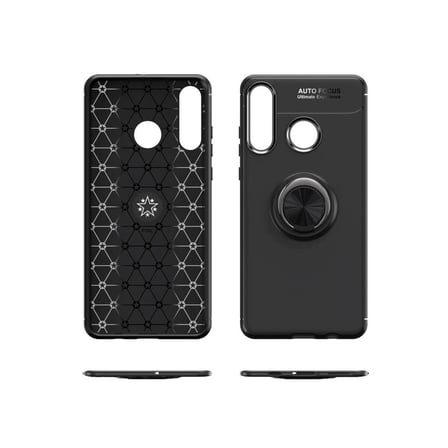 Huawei Y6p Kılıf Range Yüzüklü Silikon - Kırmızı