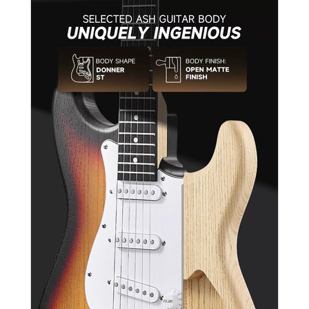 Donner DST-80 ST Elektro Gitar Seti (Sunburst)