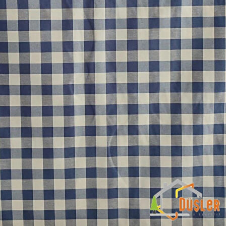 Mavi Pötikare Desenli Su ve Leke İtici Panama Keteni Küçükçalık Premier Duck Kumaş Bezi 100x180