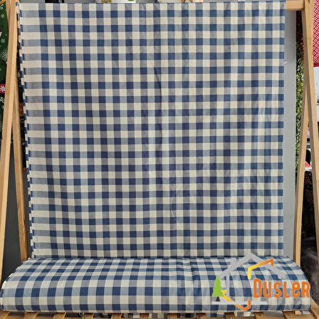 Mavi Pötikare Desenli Su ve Leke İtici Panama Keteni Küçükçalık Premier Duck Kumaş Bezi 100x180