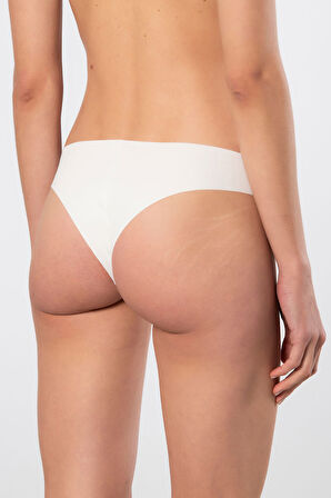 Türen Kadın Lazer Kesim Pamuklu Brazilian Külot 908/Ekru