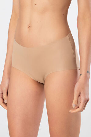 Türen Kadın Lazer Kesim Pamuklu Yüksek Bel Külot 911/Vizon