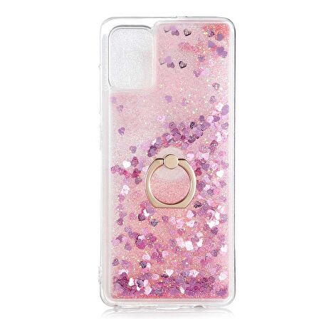 Gpack Samsung Galaxy A51 Kılıf Milce Sulu Yüzüklü Silikon Arka Kapak