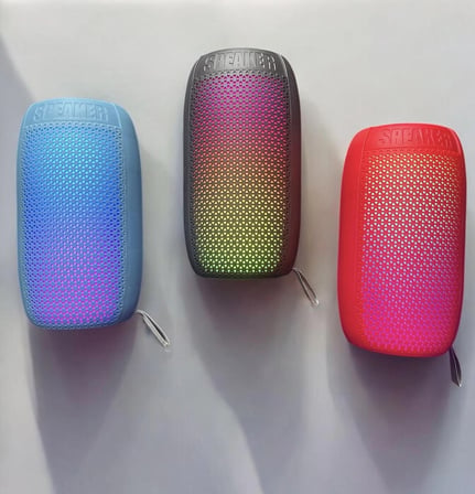  ProNorth RGB USB Destekli Kablosuz Bluetooth Bass Hoparlör Mavi