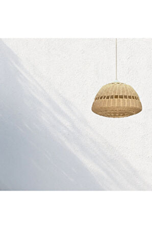 Santo Rattan Bambu Sarkıt Avize 30 cm