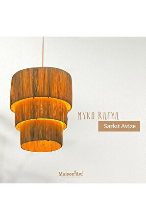 Myko Rafya Hasır Sarkıt Avize