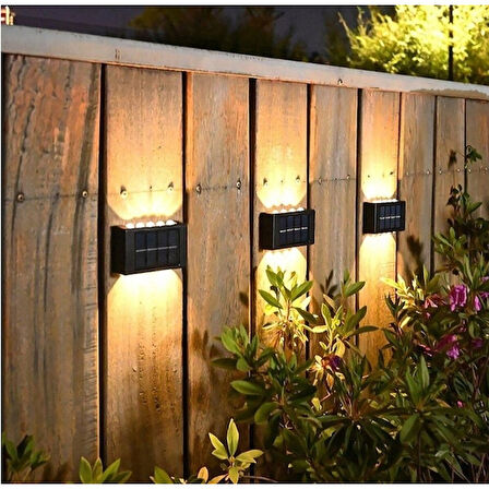 10 Ledli Solar Bahçe Dış Mekan Duvar Aydınlatması 2'li Set
