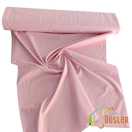 Pudra Pembe Düz Desensiz İki Taraflı Su ve Leke İtici Panama Keteni Küçükçalık Premier Duck Kumaş Bezi 100x180
