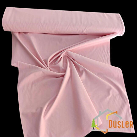 Pudra Pembe Düz Desensiz İki Taraflı Su ve Leke İtici Panama Keteni Küçükçalık Premier Duck Kumaş Bezi 100x180