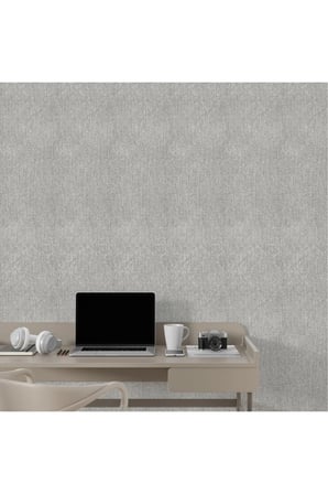 hasır keten dokulu düz silinebilir duvar kağıdı 104-5 | wallert olivia, gri, kağıt taban taban + vinil kaplama - 16.5 m²