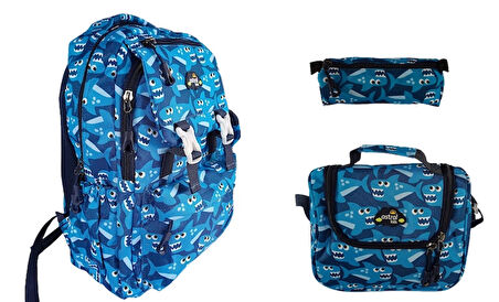 Astral Kids 3 Lü Set İlkokul Sırt Çantası Erkek Desenli Çanta