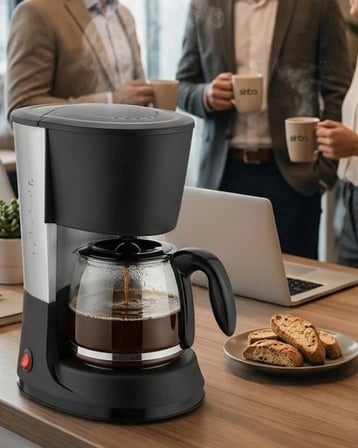Mey İthalat Ev ve Ofis İçin Filtre Kahve Makinesi 12 Fincan Kapasiteli Kahve Makinesi