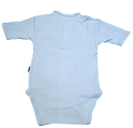 Sema Baby Yarım Kol Kaşkorse Badi (Body) - Mavi  12-18 Ay