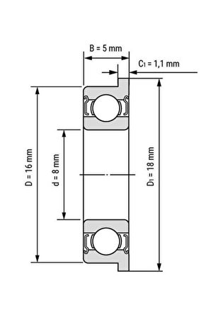 MakeBlock F688zz Flanşlı Rulman Standart