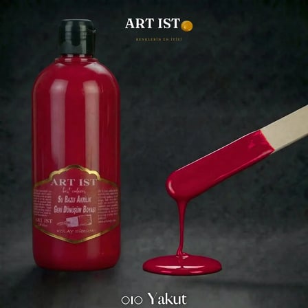 ART IST Geri Dönüşüm Su Bazlı Akrilik Boya 500 ml - 010 Yakut Kırmızı