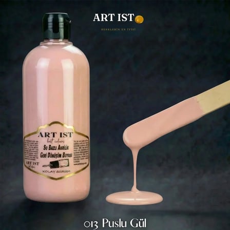 ART IST Geri Dönüşüm Su Bazlı Akrilik Boya 500 ml - 013 Puslu Gül