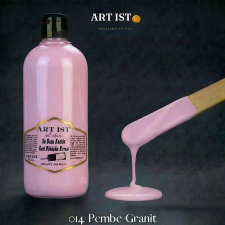 ART IST Geri Dönüşüm Su Bazlı Akrilik Boya 500 ml - 014 Pembe Granit