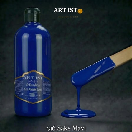 ART IST Geri Dönüşüm Su Bazlı Akrilik Boya 500 ml - 016 Saks Mavi