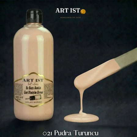 ART IST Geri Dönüşüm Su Bazlı Akrilik Boya 500 ml - 021 Pudra Turuncu