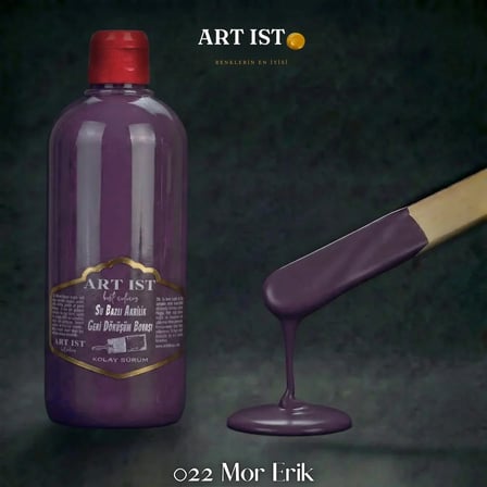 ART IST Geri Dönüşüm Su Bazlı Akrilik Boya 500 ml - 022 Mor Erik