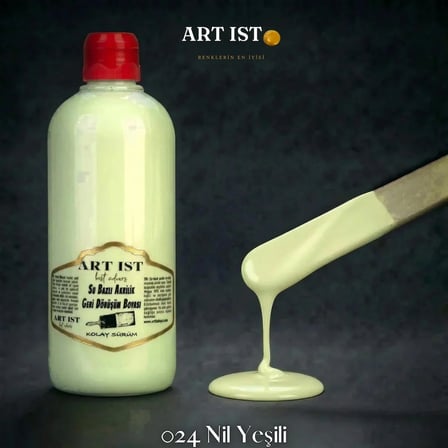 ART IST Geri Dönüşüm Su Bazlı Akrilik Boya 500 ml - 024 Nil Yeşili