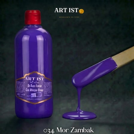 ART IST Geri Dönüşüm Su Bazlı Akrilik Boya 500 ml - 034 Mor Zambak