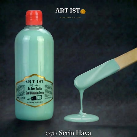 ART IST Geri Dönüşüm Su Bazlı Akrilik Boya 500 ml - 070 Serin Hava